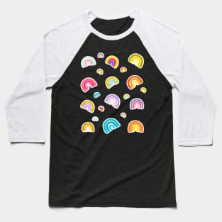 Happy colorful rainbow pattern Baseball T-Shirt